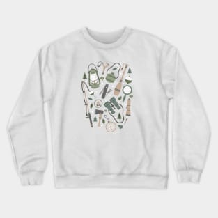 Camping Earth Tones Crewneck Sweatshirt